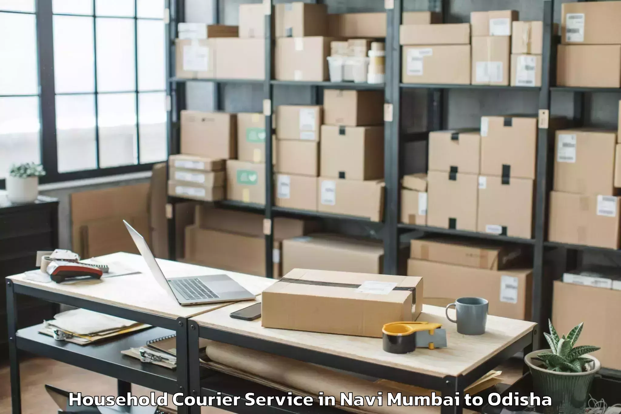 Book Navi Mumbai to Brajrajnagar Household Courier